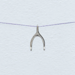 Click here for more information about Wish Necklace - Wishbone Silver