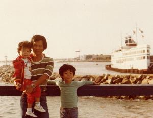 Amy, Dad, and I at Redondo Beach Pier