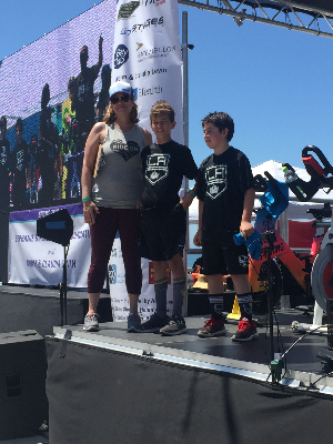 Calvin on stage in 2017 at the Tour de Pier