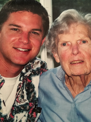 My cousin, Scott, with our grandmother. Two great smiles!