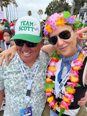 Founding Team Scott rider, Eric, with Patty = Team Scott + Patty in the house!