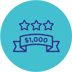 Gold Level Raised $1000 Badge