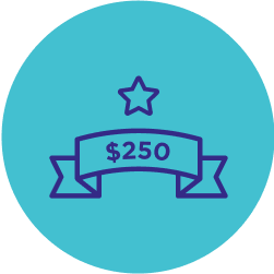 Bronze Level Raised $250 Badge