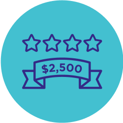 Platinum Level Raised $2500 Badge