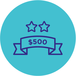 Silver Level Raised $500 Badge