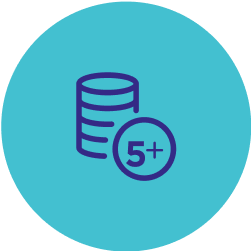 Received 5+ donations Badge