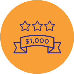 Gold Level Raised $1000 Badge