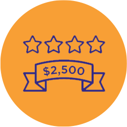 Platinum Level Raised $2500 Badge