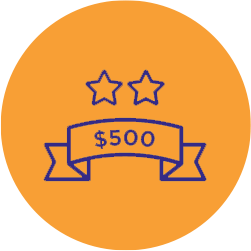 Silver Level Raised $500 Badge