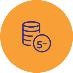 Received 5+ donations Badge