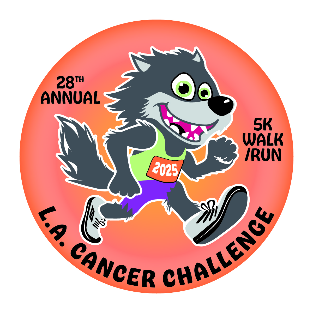 2025 LA Cancer Challenge finisher's medal