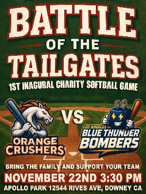 Battle of the Tailgates first inaugural charity softball game