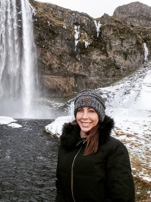 Lara loved to travel - here she is in Iceland!