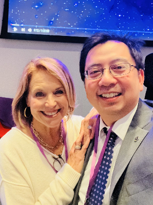 Katie Couric (Today Show) and Dr. Go (A2 Bio) at PRECEDE for Early Pancreatic Cancer Detection!