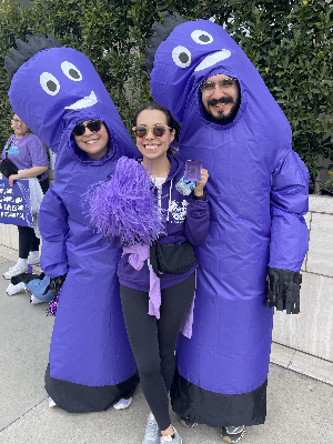 Monica, Nerina and Jason Volunteering with the Hirshberg Foundation